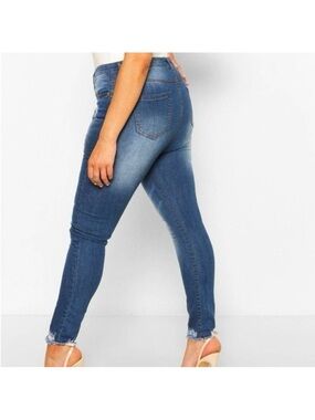 Torrid Denim Light Wash Distressed Crop Jeans